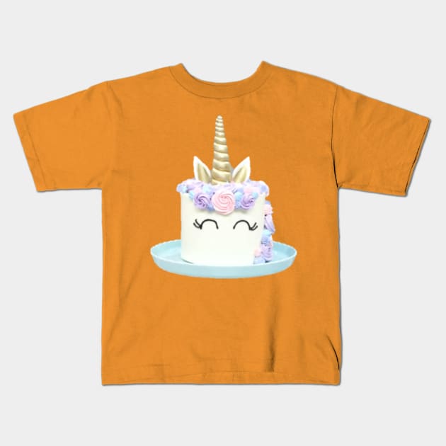 Unicorn Cake Kids T-Shirt by furrymarshmallow